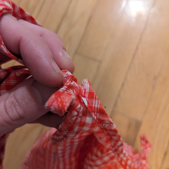 Vintage JC Penney's  Toddle Time Gingham Ruffle Romper - Picture 6 of 8